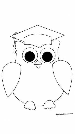 Трафарет совы для аппликации