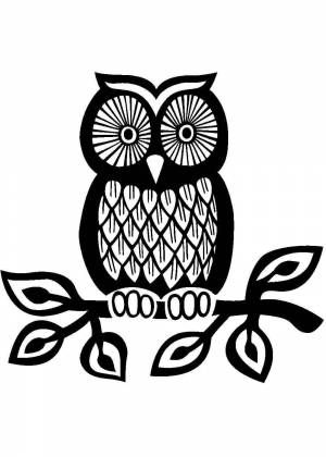 Контур совы для вырезания
