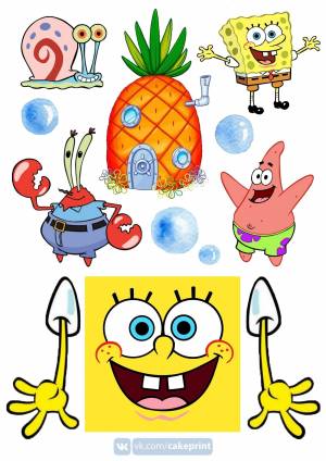 Спанч боб трафарет