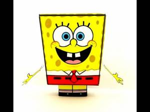 Губка Боб из бумаги