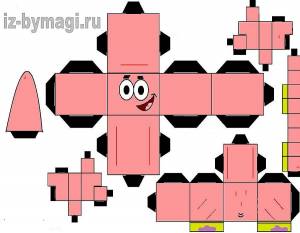 Губка Боб из бумаги