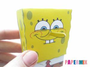 Как сделать Губку Боба из бумага по шаблону своими руками