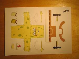 Губка Боб из бумаги