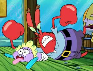 Мистер Крабс бьёт ребёнка