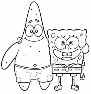 Спанч боб трафарет