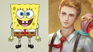 Арты герои из спанч боба