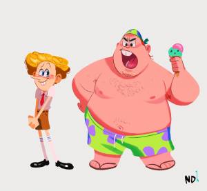 Арты герои губка боб