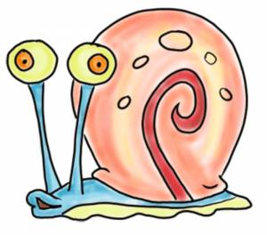 Как нарисовать улитку Гэри из мультика Губка Боб