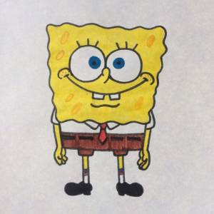 Спанч Боб рисунок легкий
