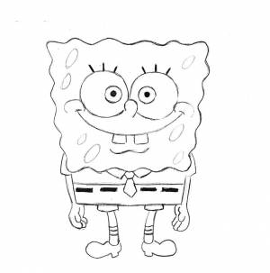 Рисунки для срисовки губка Боб