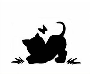 трафареты кошек из бумаги  формат а4 красивые
