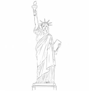 Нарисовать статую свободы