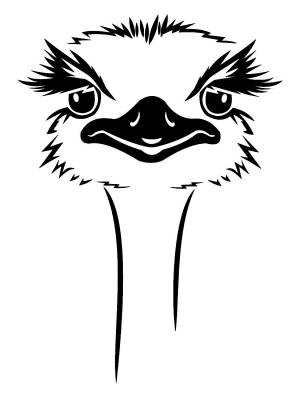 Трафареты Страуса