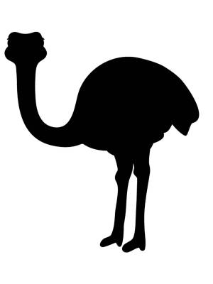 Трафареты Страуса