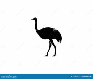вектор логотипа страуса иллюстрация вектора