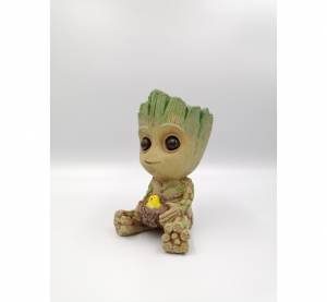 Сконовая форма Малыш Грут с птенцом для заливки свечей, мыла, воска, гипса