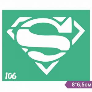 Многоразовый трафарет Супермен №106