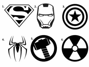 Трафареты знаки супергероев