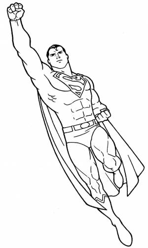 Супермен раскраска для детей