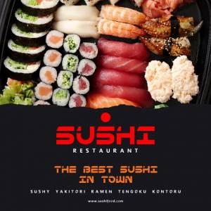 Шаблон Sushi Food Poster