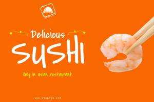 Шаблон Sushi Flyer Template