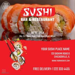 Шаблон суши-бара ресторан видео шаблон