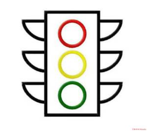 Светофор трафарет