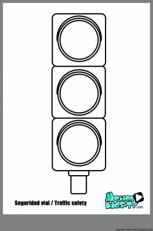 Светофор раскраска для детей