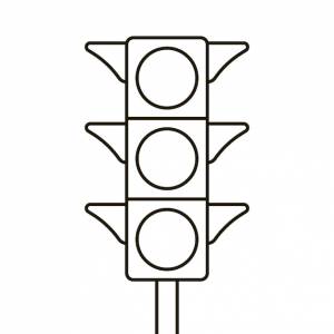 Сигнал светофора значок линии светофора стоп-сигнал регулирование направления транспорта, пешеход