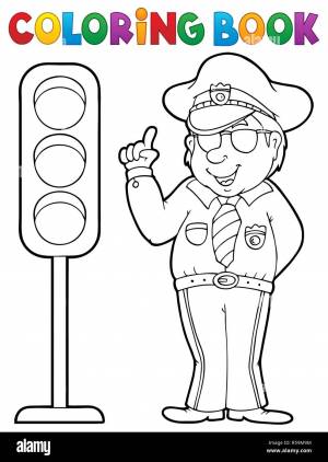 Трафарет светофора для раскрашивания