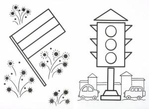 Раскраска Светофор