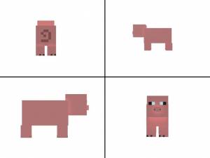 Рисунки майнкрафт свинья