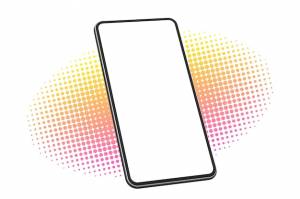 3d реалистичный смартфон макет пустой дисплей