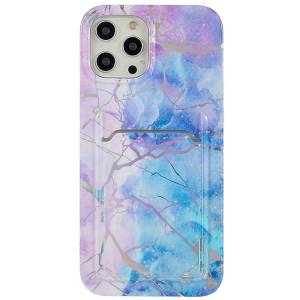 Покупайте Для Iphone 12 Pro Max 6,7 -дюймовый Шаблон Мраморного Шаблона Телефона, Устойчивый к Царапину TPU Celloplating IMD -чехла с Кардом Слотом