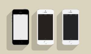 ВоркДримс » Шаблон смартфона iPhone 5S в стиле флет