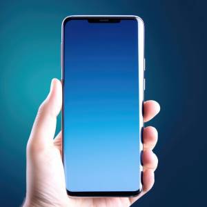 Рука держит шаблон макета смартфона, мобильный телефон, вертикальное устройство, приложение для экрана телефона