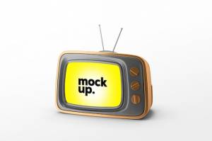 Аналог старого телевизора с мокапом athena шаблон psd