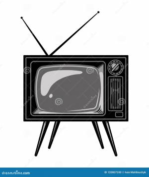 Старый шаблон телевизора иллюстрация вектора