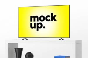 Отображение экрана smart tv шаблон psd