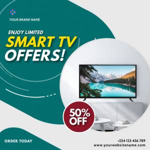 Шаблон смарт тв электроника гаджеты бытовая техника флаер