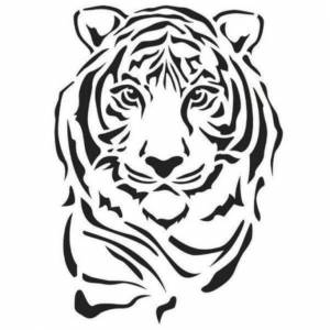 Новогодние трафареты 2022 на год Тигра
