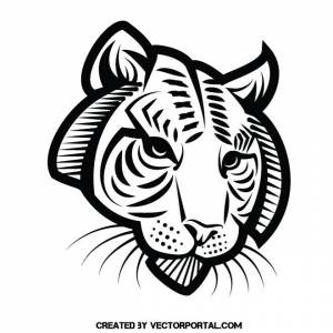 Тигр вектор трафарет искусство Royalty Free Stock SVG Vector and Clip Art