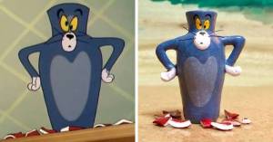 Японец создал серию фигурок с котом Томом, который явно настрадался