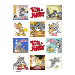 Картинки для торта Том и Джерри