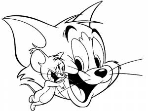 Раскраска Том И Джерри