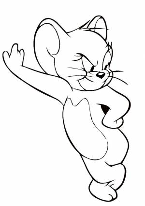 Раскраска Злорадствующий Джерри