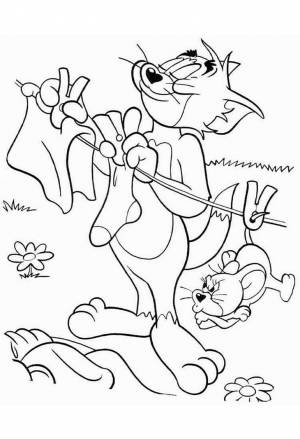 Раскраски Том и Джерри