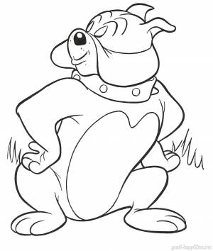 Раскраски собака из тома и джерри