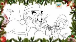 DataLife Engine > Версия для печати > Трафареты том и джерри новогодняя