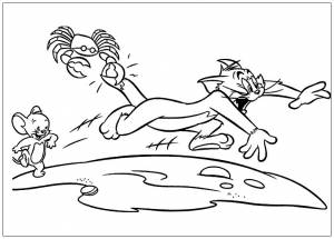 Раскраска Том И Джерри